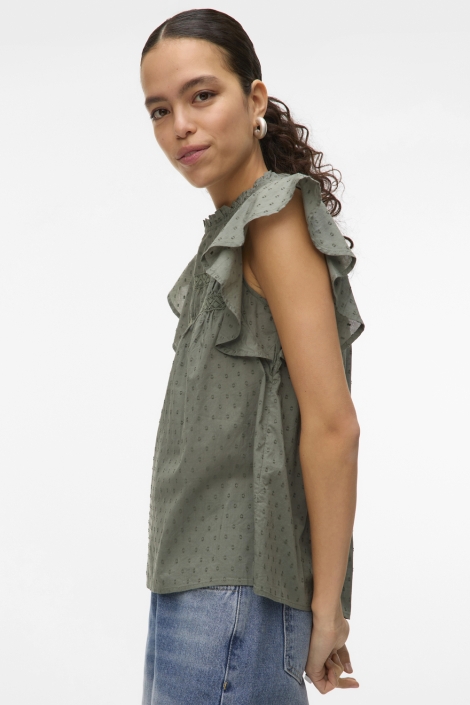 Vero Moda vmtrine sl lace top wvn noos